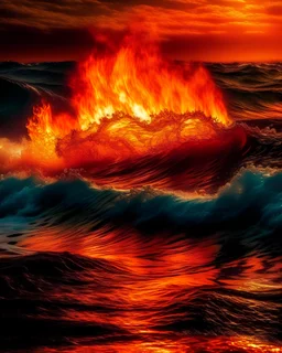 Ocean in fire