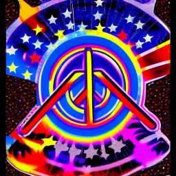 PEACE electric guitar PEACE psychedelic hippie trippy acid LSD PEACE GUITAR peacesign HIPPIE FLAG