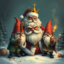 there is no kebabs at christmas, evil Santa, evil gnomes running around, king diamond