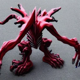 hybrid of Mass Production Evangelion and Godzilla and xenomorph