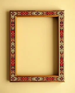 empty photo frame persian art no background