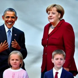 children of obama and angela merkel