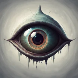 bizarre alien eye in concept art style