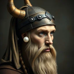 Viking with a pearl earring.
