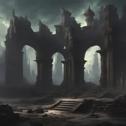 руины города космической империи