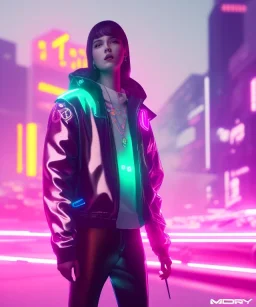 loud, bright, neon, street style, stylish, full body, valorant, cinematic lighting, octane render, ambiance, professional photo,