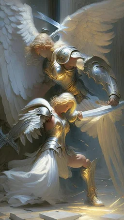 angel saving a paladin