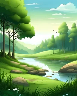 A serene nature scene: An image featuring a beautiful landscape such as a peaceful forest, calming beach, or tranquil meadow. This would be ideal for coloring enthusiasts to let their mind wander and find peace in nature.