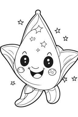 outline art for cute Star coloring pages with sitch, white background, Sketch style, full body, only use outline, toddlers style, clean line art, white background, no shadows and clear and well outlined.