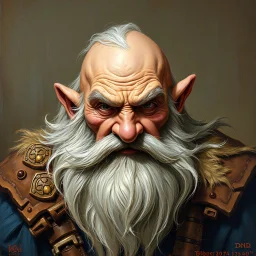 Dnd, fantasy, dwarf, handpainted by a renaissance artist, oil painting, head portrait, sturdy, mighty, grizzled, old