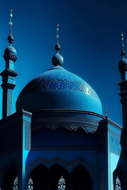 gambar masjid background biru aestetik