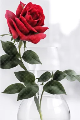 roses in clear vase, photograph