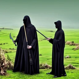 the grim reaper with a sythe