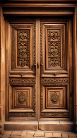 Old wooden door in Arabic style