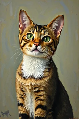 Portrait of a cat by Van Gogh