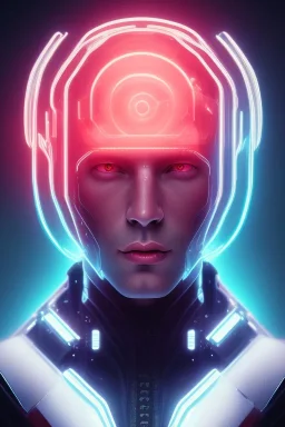 cyberpunk, head, men, portrai, tron