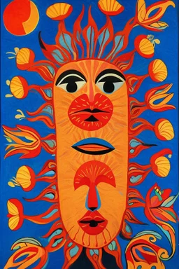 Sun folk art