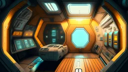 interior of space ship freighter