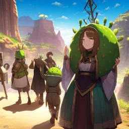 anime real life like cactus in the desert in arizona, grand canyon,anime