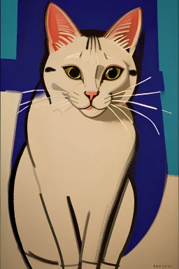 portrait of a cat by picasso