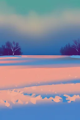 snow simple paint landscape background