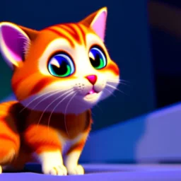 Concept art of Little mascot cat wearing a hoodie (Pixar art style)++, highly detailed, digital painting, art stations, concept art, smooth, unreal engine 5, god rays, ray tracing, RTX, nanite polygons, lumen lighting, ultra detail, volumetric lighting, 3d, detailed anime, finely drawn, high definition, high resolution, cartoon [ animation, cartoon, drawing, painting, low res, cropped, watermark, jpeg artifacts, low quality, normal quality, bad anatomy, text error, worst quality, blurry thousan