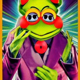 Kermit the Frog in a Saturday Night Fever dream movie poster