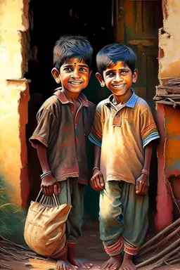 there were two boys named Akash and Arjun who lived in a small village. They were best friends and did everything together