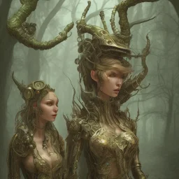 steampunk alien forest elves