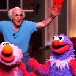 Larry David and Elmo roll on MDMA at a rave