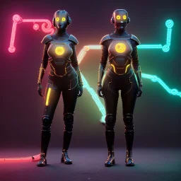 Latin cyber woman, sci-fi, rounded face, black, gold, brown, samurai helmet, retro, simetric, circuits, neon style, a lot of led lights, fog, rain, leather, vibrant color, highly detailed, art stations, concept art, smooth, unreal engine 5, god rays, ray tracing, RTX, lumen lighting, ultra detail, volumetric lighting, 3d, finely drawn, high definition, high resolution.