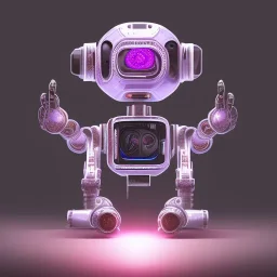 Brocken robot neon dark