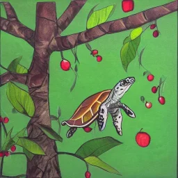 turtle and apple tree