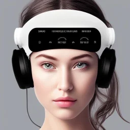 beautiful and trustworthy website for wireless bluetooth sleep headband product, ui, ux, ui/ux, apple, black, white, grey, aesthetic, girl wearing headphones