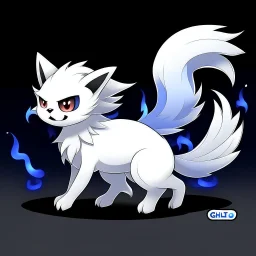 Create a ghost feline in the pokémon style