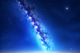 special galactic bright light blue sky of stars