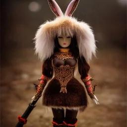 bunny, high ornamented light armor, fluffy fur, foggy, wet, stormy, 70mm, cinematic, highly detailed