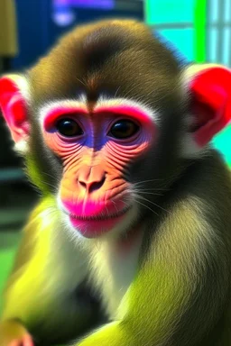 Monkey with a crew cut