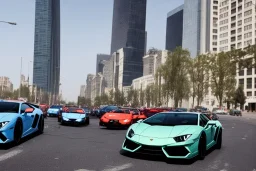 Stranded in the city: A Lamborghini runs out of gas in the middle of rush hour traffic