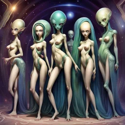 Harem of aliens.