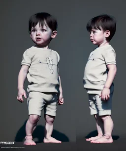 picasso toddler, full body, jump, dramatic lighting, hyper realistic