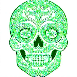 sugar skull, "Intricate Calavera Designs", full view, realistic face, coloring page, only draw lines, coloring book, clean line art, –no sketch, color, –ar 3:4, white background, minimalistic black lines, minimal black color, low level black colors, coloring page, avoid thick black colors, thin black line art, avoid colors, perfect shape, perfect clear lines,