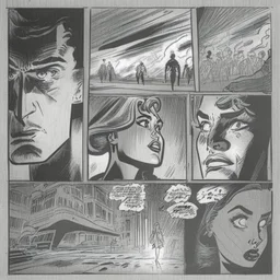 A handdrawn comic book page