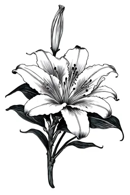 tattoo design drawing of lilys