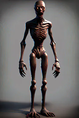 humanoid monster for a horror , silent hill style, creepy, 3d model, t-pose, full lenght