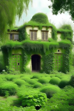 Former in the feeled picture, greenery,
