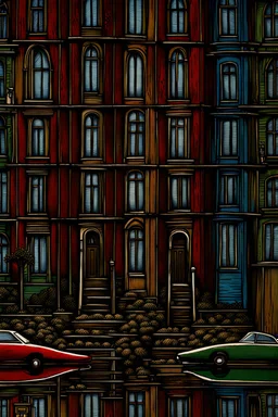 the style of Bernard Buffet Modifiers: extremely detailed intricate details beautiful fantastic view 4K 3D crisp quality Unreal Engine colourful Jacek Yerka acrylic art bernard buffet Started from image: