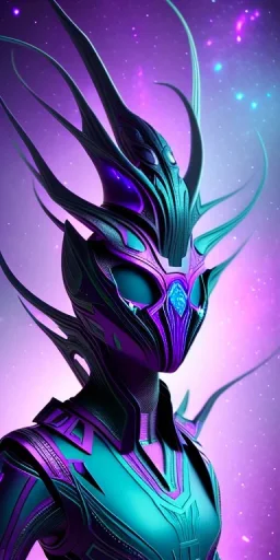 purple venom galaxy super villain and teal smoke background