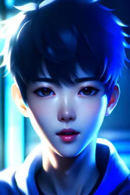Korean boy portrait anime