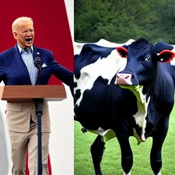 joe biden as a cow